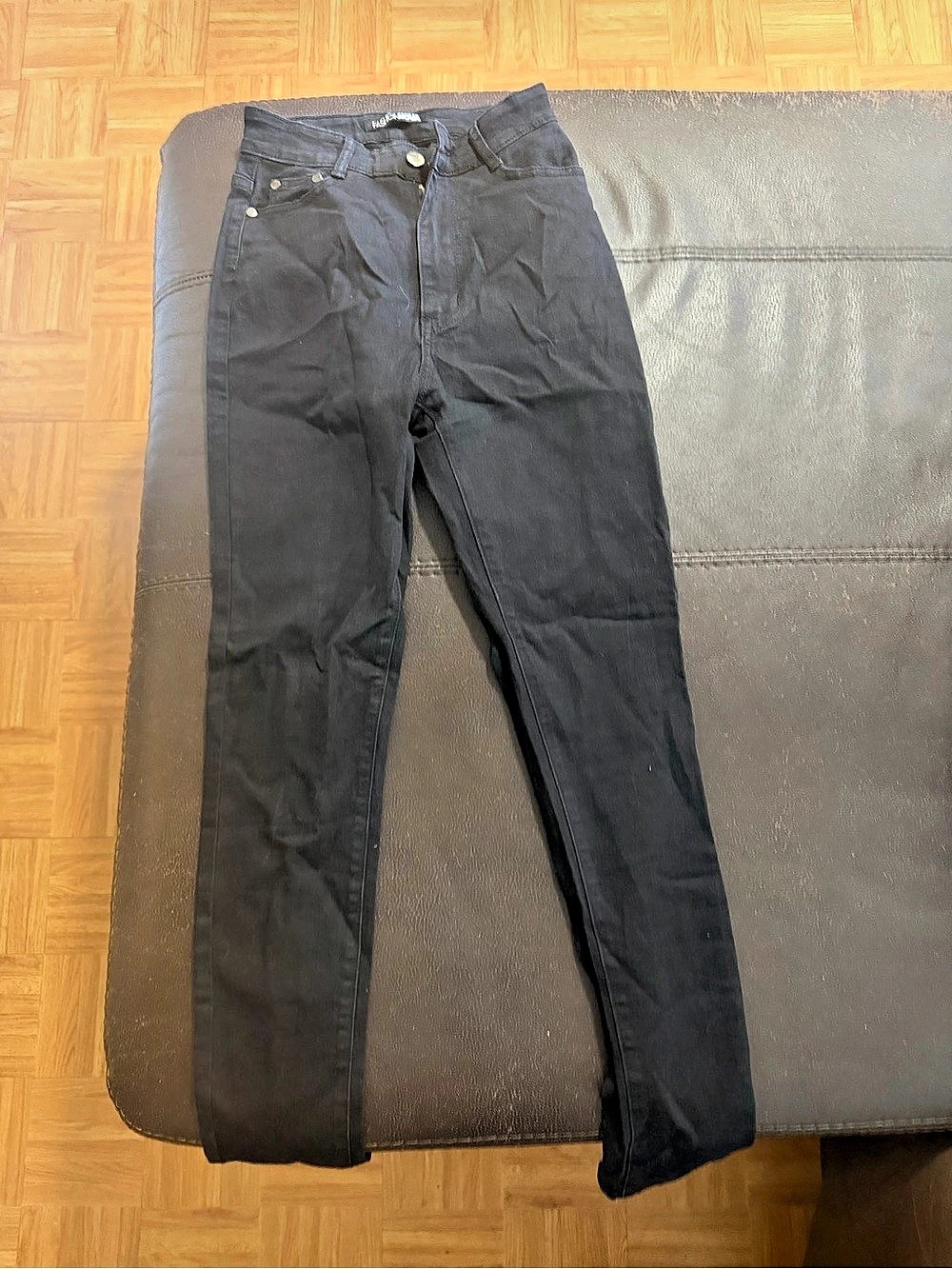 Fashion Nova Skinny Jeans Black Waist 7/8